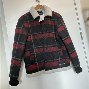 Calvin Klein Mens Plaid Sherpa Wool jacket - New with tags Size Medium $200 MSRP